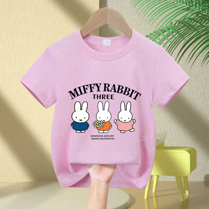 Baby Clothing In Summer - Cartoon Miffy Bunny T-Shirt Girl Summer