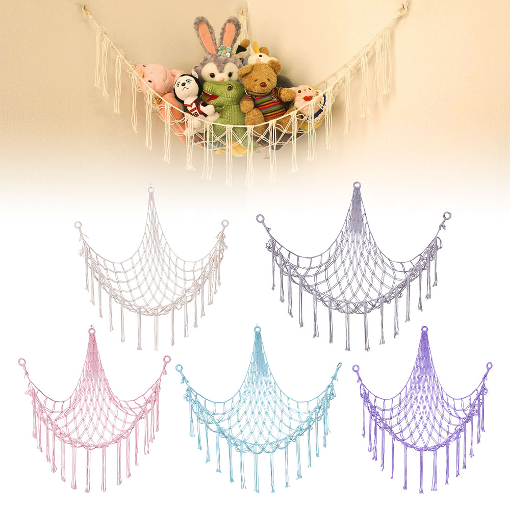 Baby Clothing Organizer - Cotton Toy Hammocks Wall Corner Hanging