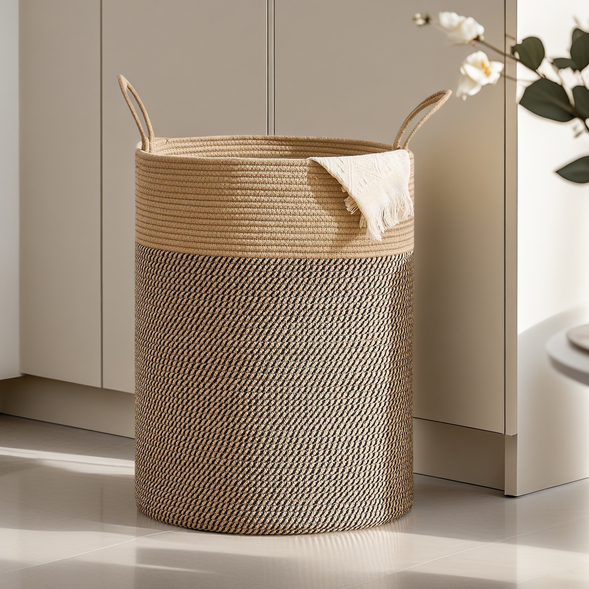 Large Storage Basket Tall Wove - Baby Clothing Hamper ulasan dan harga