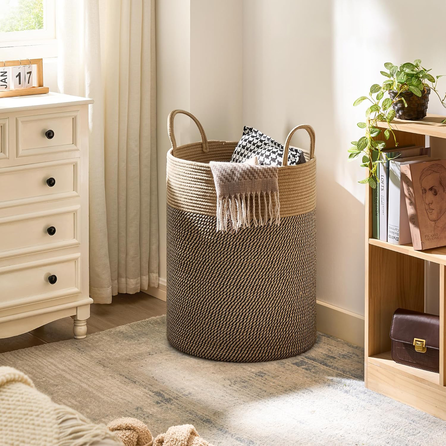 Large Storage Basket Tall Wove - Baby Clothing Hamper ulasan dan harga