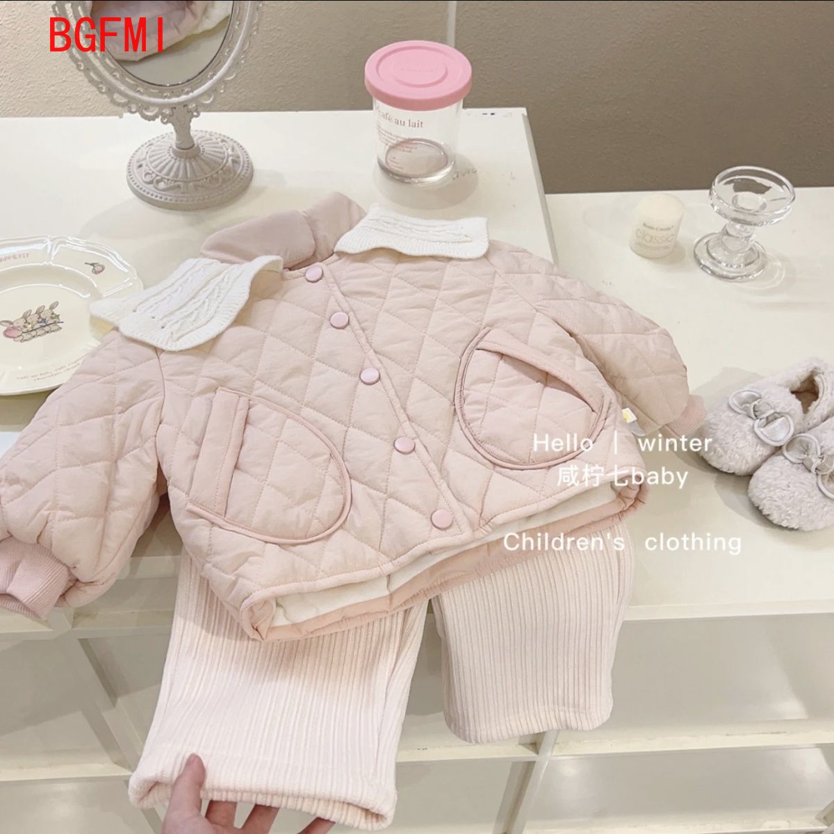 Girls Pink Velvet Inner Cotton - Baby Clothing Quilt ulasan dan harga