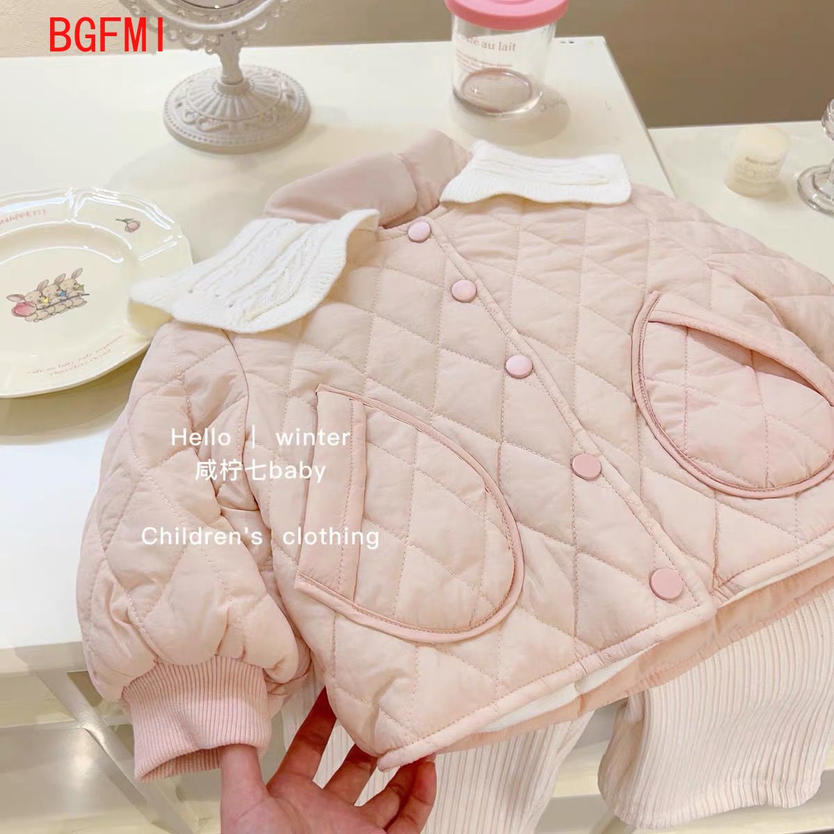 Girls Pink Velvet Inner Cotton - Baby Clothing Quilt ulasan dan harga