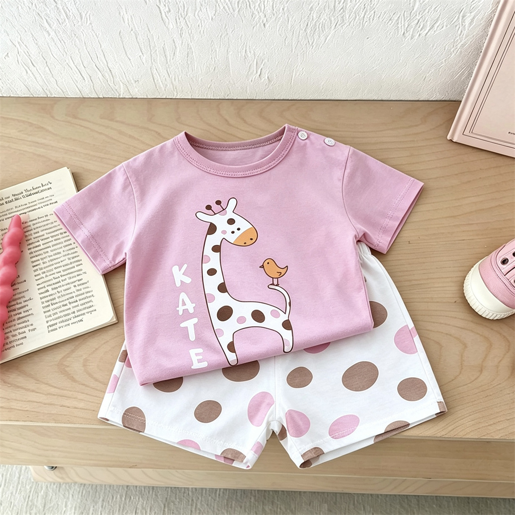 Cute Tshirt+Shorts 2pcs Toddle - Baby Clothing Designer ulasan dan harga
