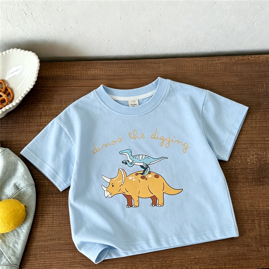 Cartoon Dinosaur Print TShirt  - Baby Clothing Designer ulasan dan harga