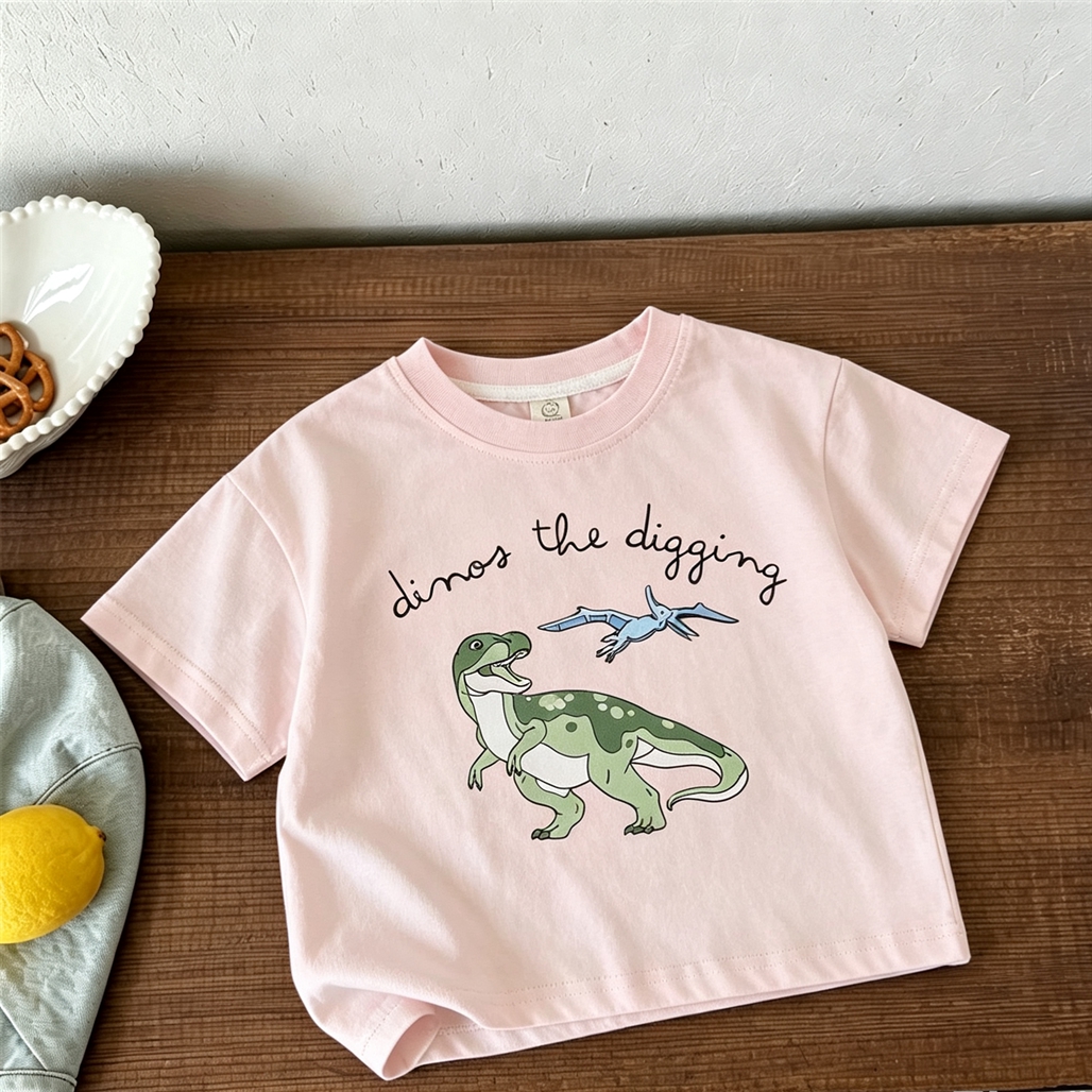 Cartoon Dinosaur Print TShirt  - Baby Clothing Designer ulasan dan harga
