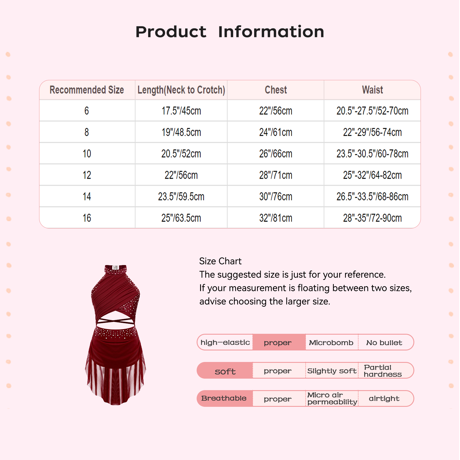Kids Girls Ballet Leotard Dres - Baby Clothing Sizes ulasan dan harga