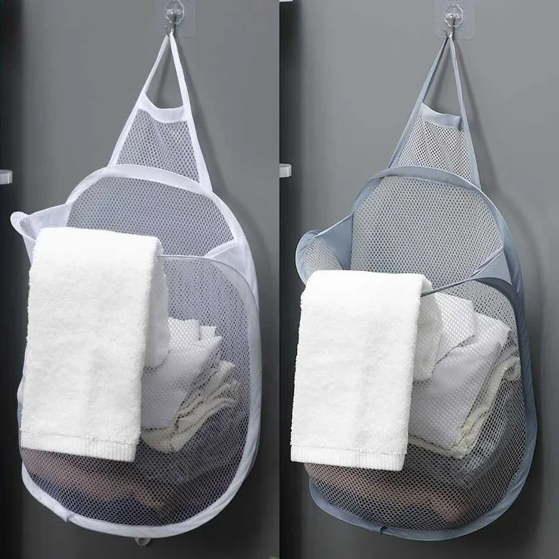 Hanging Laundry Basket Foldabl - Baby Clothing Hamper ulasan dan harga