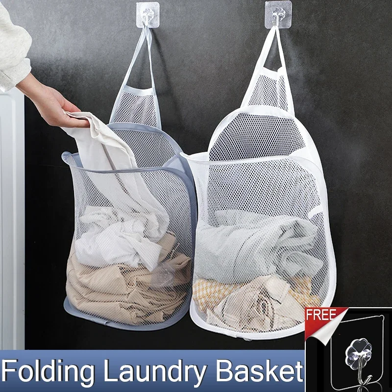 Hanging Laundry Basket Foldabl - Baby Clothing Hamper ulasan dan harga