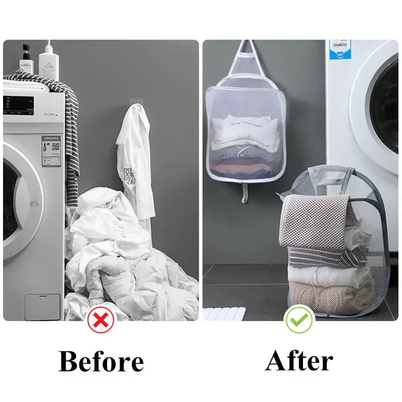 Hanging Laundry Basket Foldabl - Baby Clothing Hamper ulasan dan harga