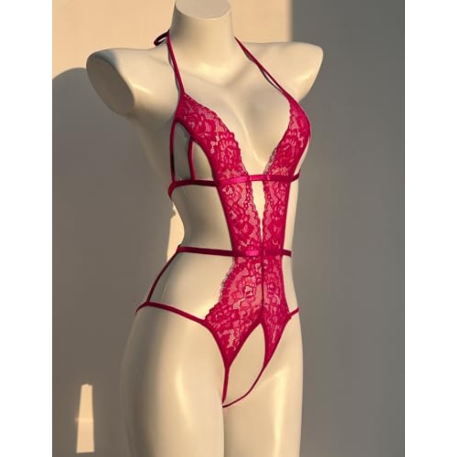 Avidlove Women Deep V Halter L - Bamboo Bodysuit Baby ulasan dan harga