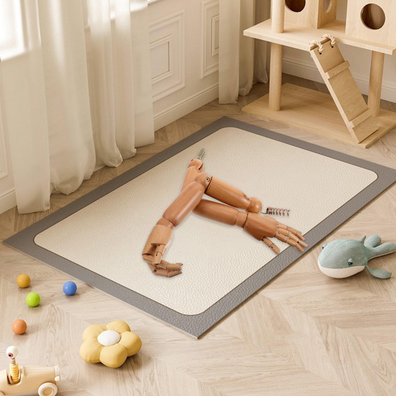 1 Pair Articulated Wooden Mann - Baby Clothing Display ulasan dan harga