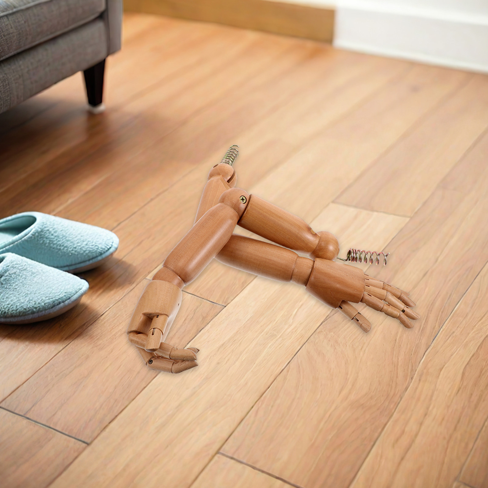 1 Pair Articulated Wooden Mann - Baby Clothing Display ulasan dan harga