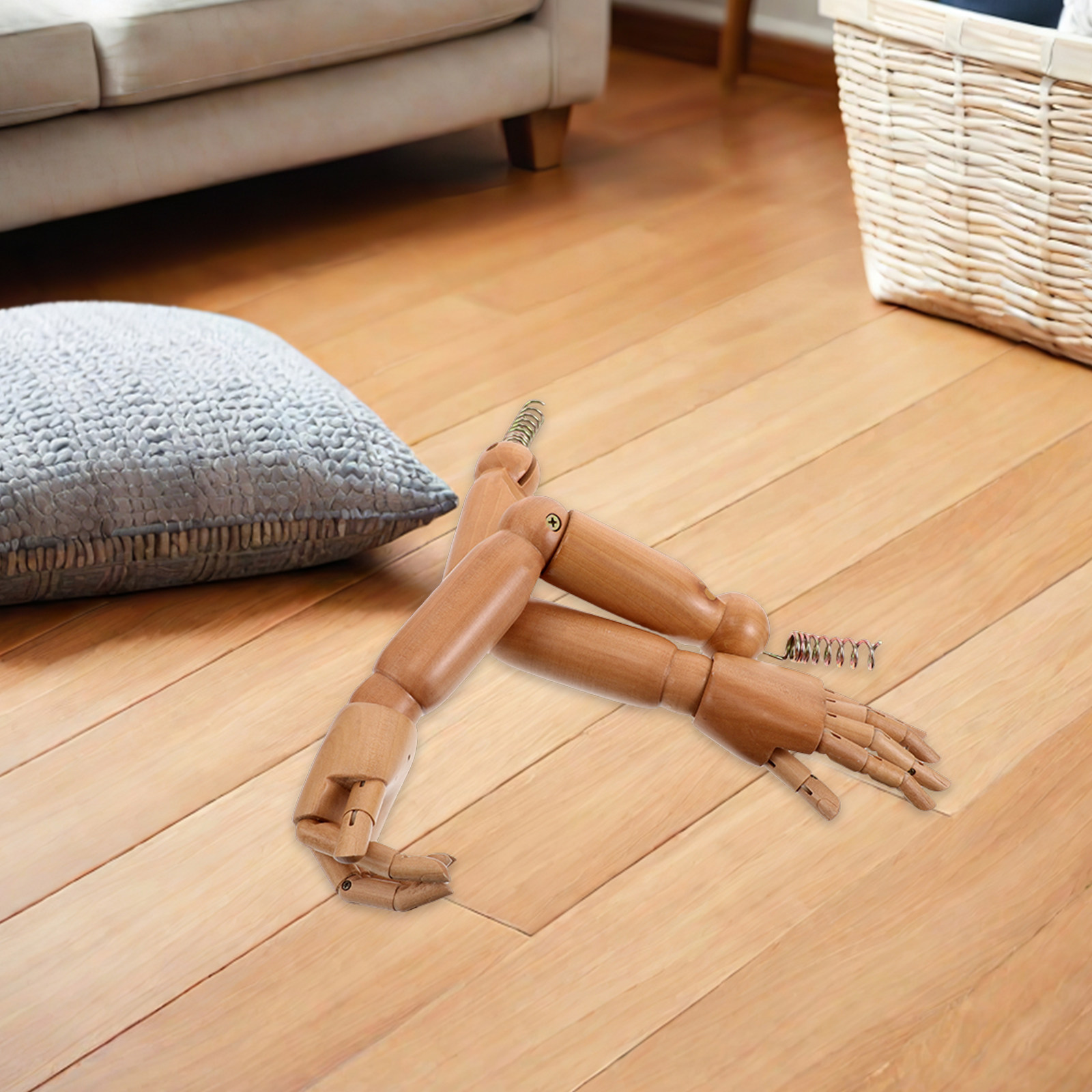 1 Pair Articulated Wooden Mann - Baby Clothing Display ulasan dan harga