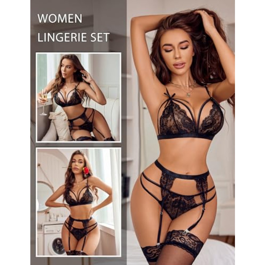 Women Lingerie Set Lace Teddy  - Bamboo Bodysuit Baby ulasan dan harga