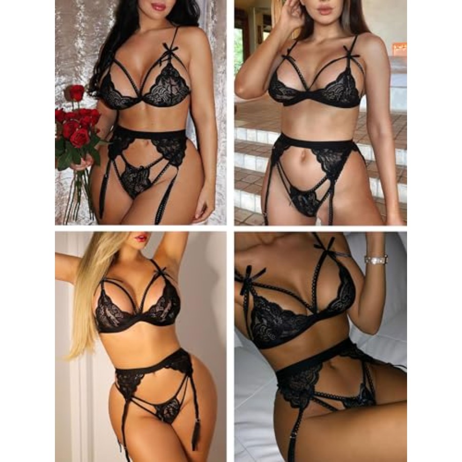 Women Lingerie Set Lace Teddy  - Bamboo Bodysuit Baby ulasan dan harga
