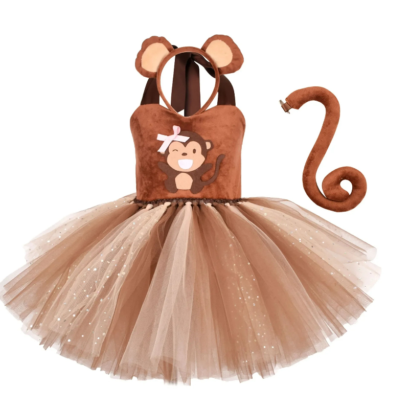 Brown Monkey Tutu Dress for Ba - Baby Clothing For Girls ulasan dan harga