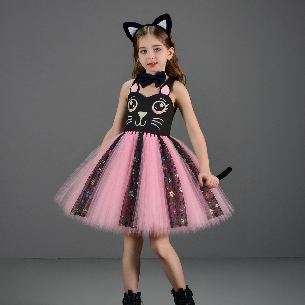Pink Black Cat Tutu Dress for  - Baby Clothing Dresser ulasan dan harga