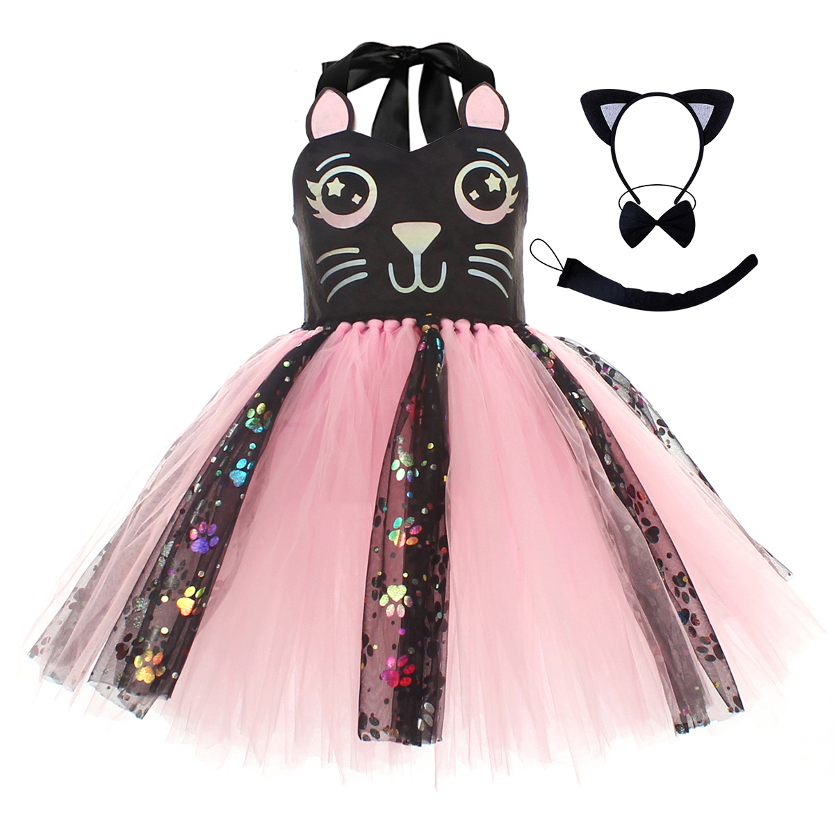 Pink Black Cat Tutu Dress for  - Baby Clothing Dresser ulasan dan harga