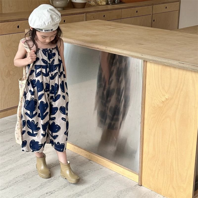 Checkered jumpsuit printing Co - Baby Clothing In Summer ulasan dan harga