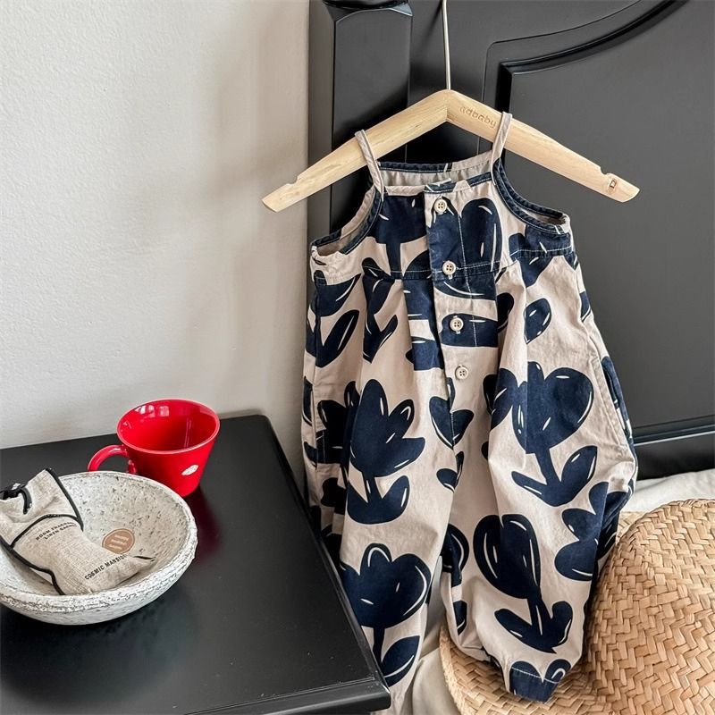 Checkered jumpsuit printing Co - Baby Clothing In Summer ulasan dan harga