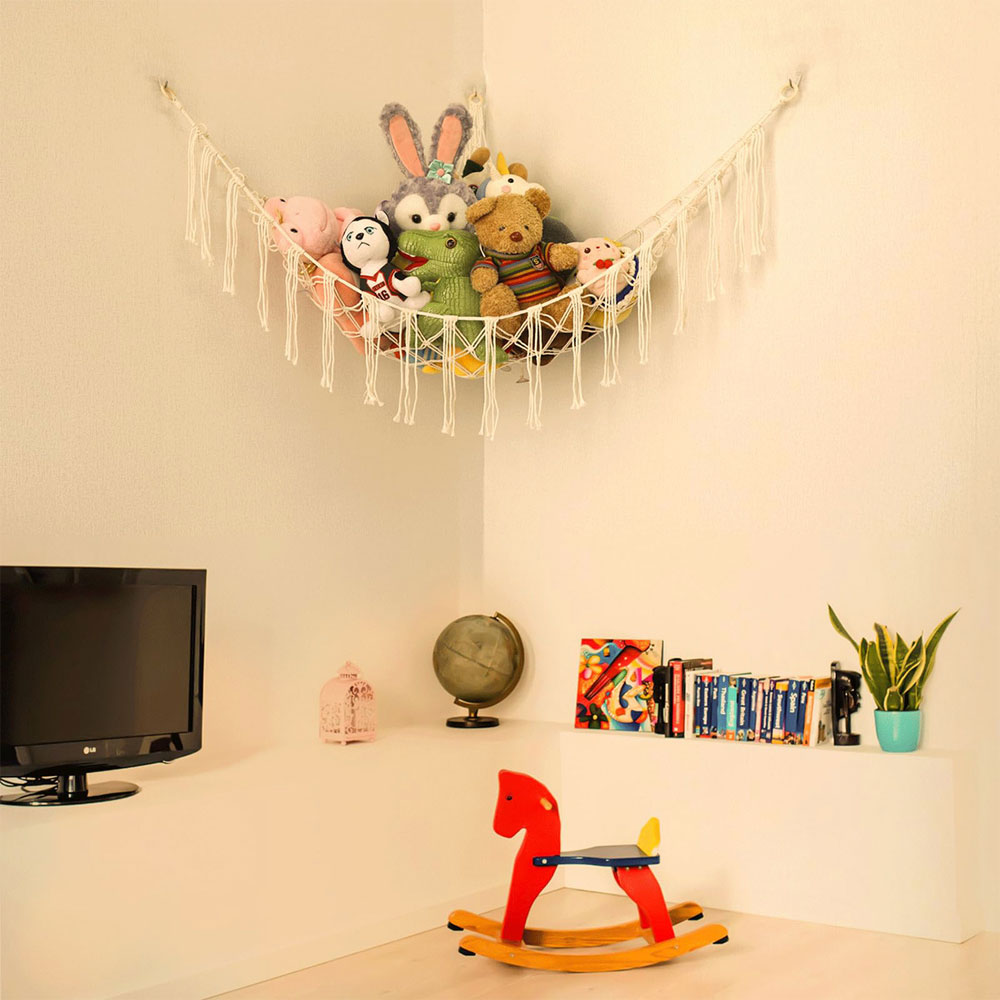 1Pc Toy Hammocks Wall Corner H - Baby Clothing Organizer ulasan dan harga