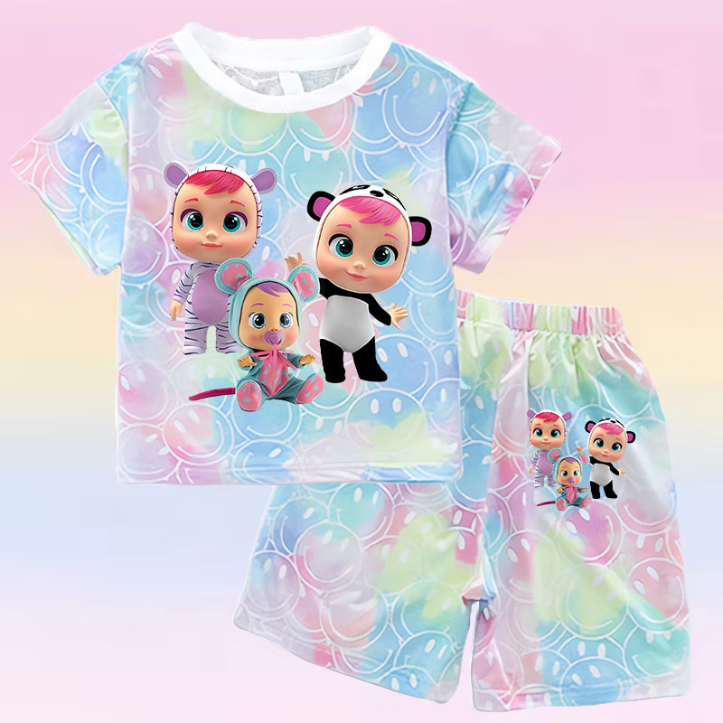 Crying Babies T-shirt Set Chil - Baby Clothing In Summer ulasan dan harga