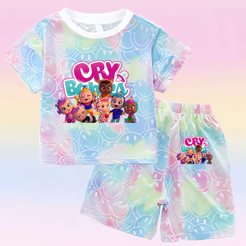 Crying Babies T-shirt Set Chil - Baby Clothing In Summer ulasan dan harga