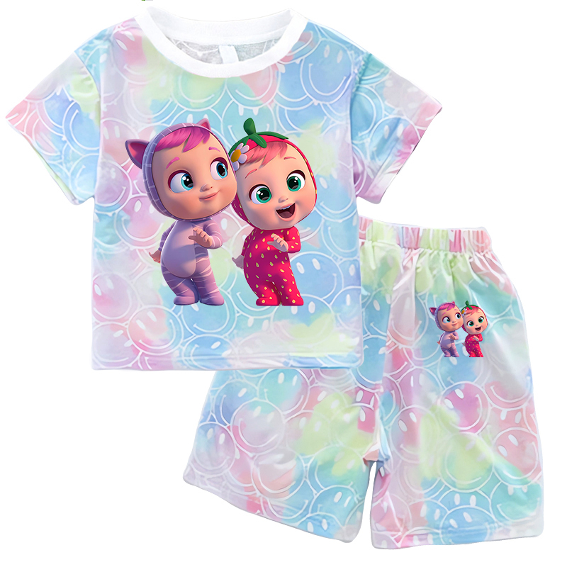 Crying Babies T-shirt Set Chil - Baby Clothing In Summer ulasan dan harga