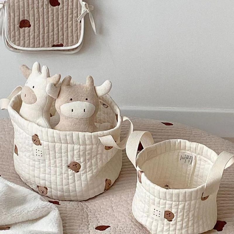 Cute Bear Embroidery Diaper Ba - Baby Clothing Hamper ulasan dan harga