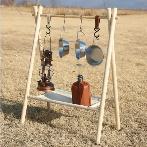 Solid wood portable hook rack  - Baby Clothing Display ulasan dan harga