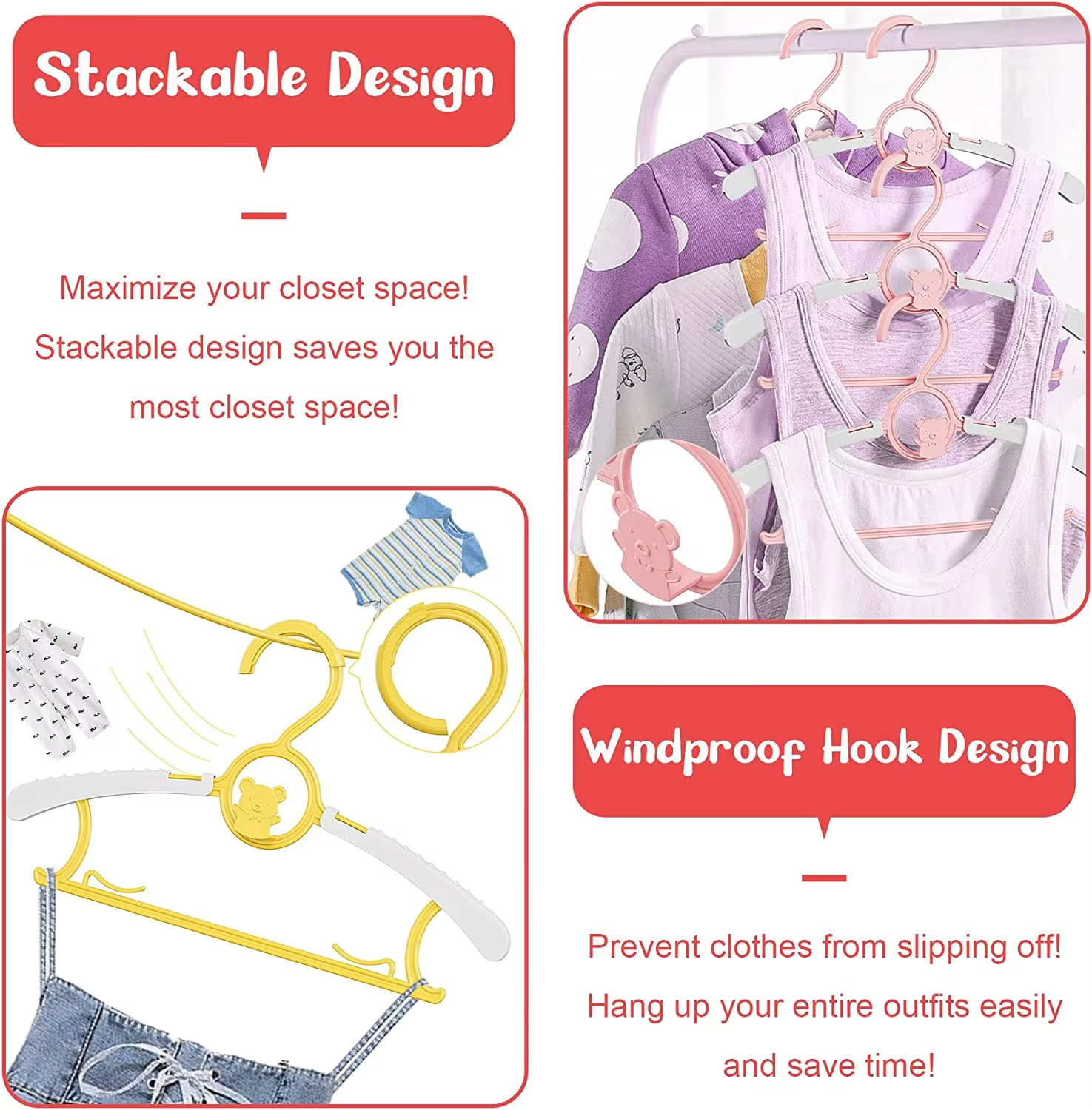 10Pack Anti-Slip Baby Clothes  - Baby Clothing Organizer ulasan dan harga