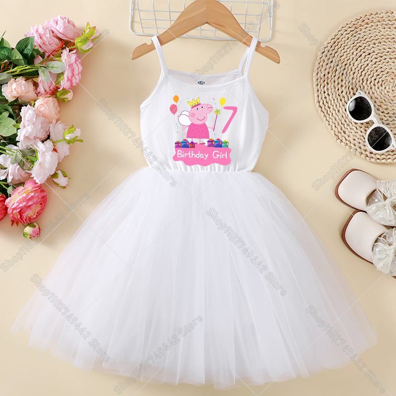 Peppa Pigs Dress Birthday Numb - Baby Clothing In Summer ulasan dan harga