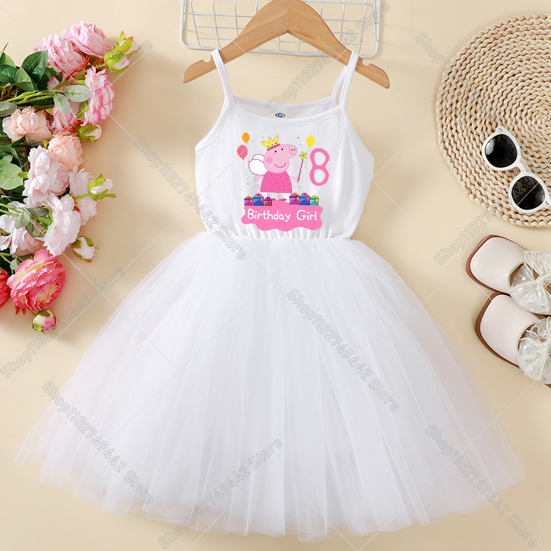 Peppa Pigs Dress Birthday Numb - Baby Clothing In Summer ulasan dan harga