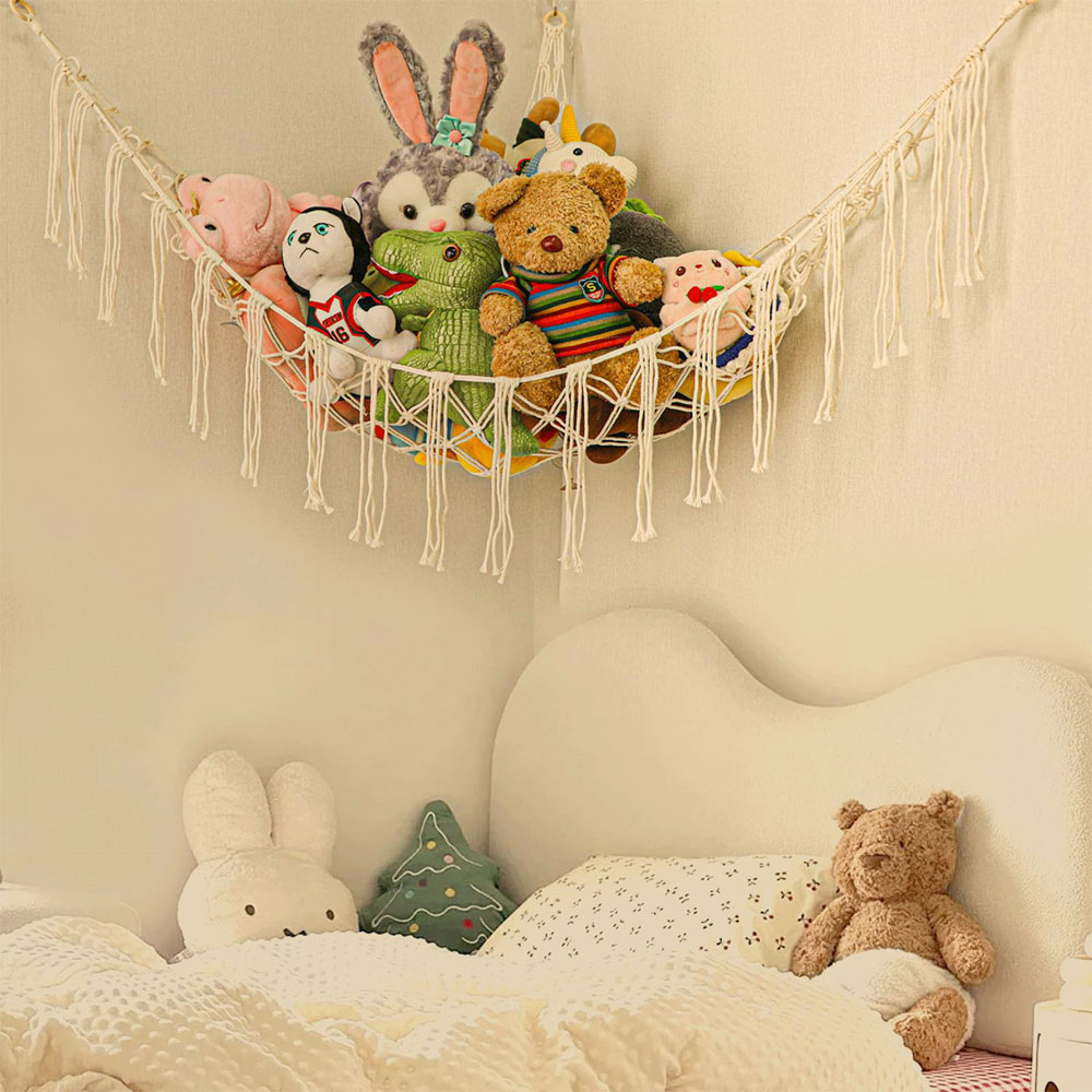 Cotton Toy Hammocks Wall Corne - Baby Clothing Organizer ulasan dan harga