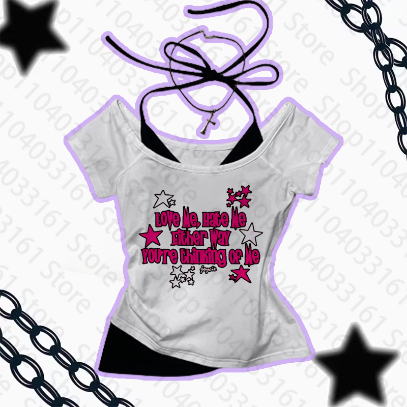 Aesthetic Clothing T-shirt Bab - Baby Y2K Clothing ulasan dan harga