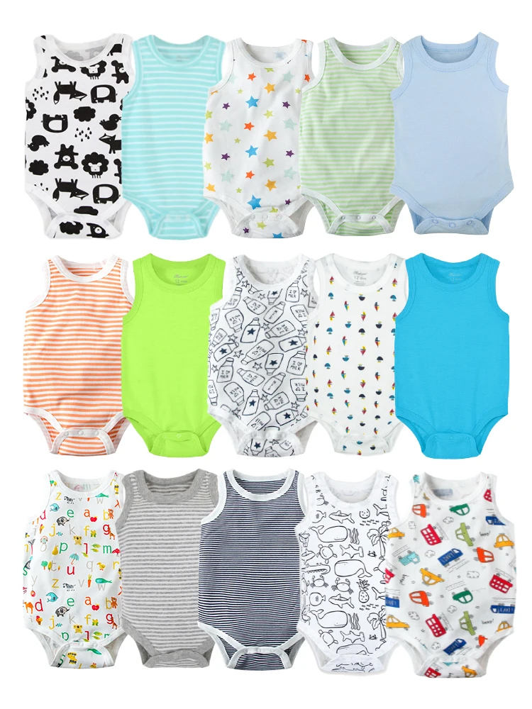 3pcs Random Baby Summer Triang - Bamboo Bodysuit Baby ulasan dan harga