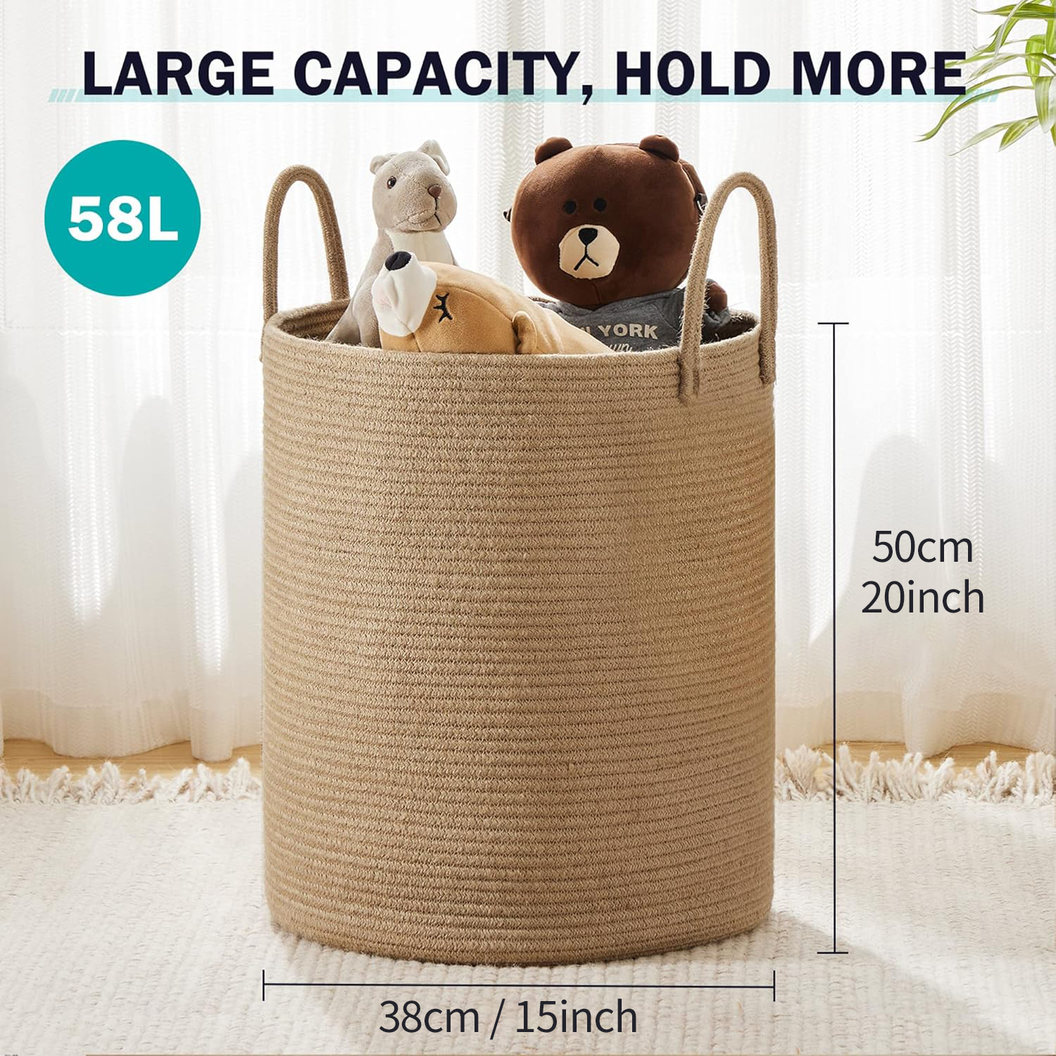 Large Storage Basket Tall Wove - Baby Clothing Hamper ulasan dan harga