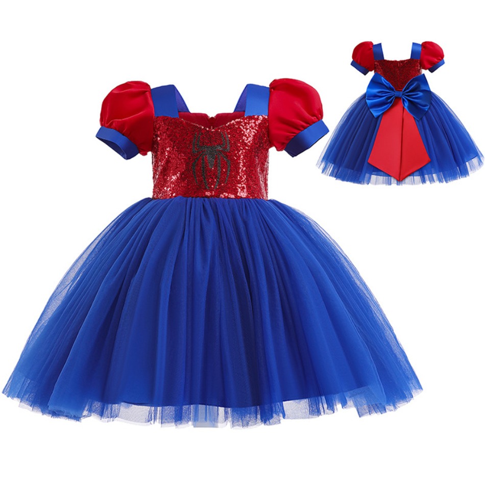 Baby Girls Spider Print Party  - Baby Clothing Dresser ulasan dan harga