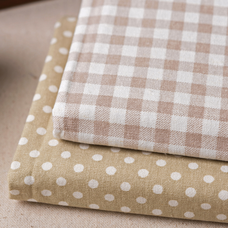 Plaid Linen Cotton Fabric DIY  - Baby Clothing Quilt ulasan dan harga