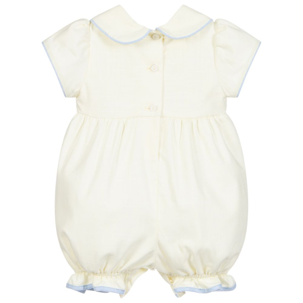 Baby Smocked Yellow Rompers in - Baby Clothing Made In Usa ulasan dan harga