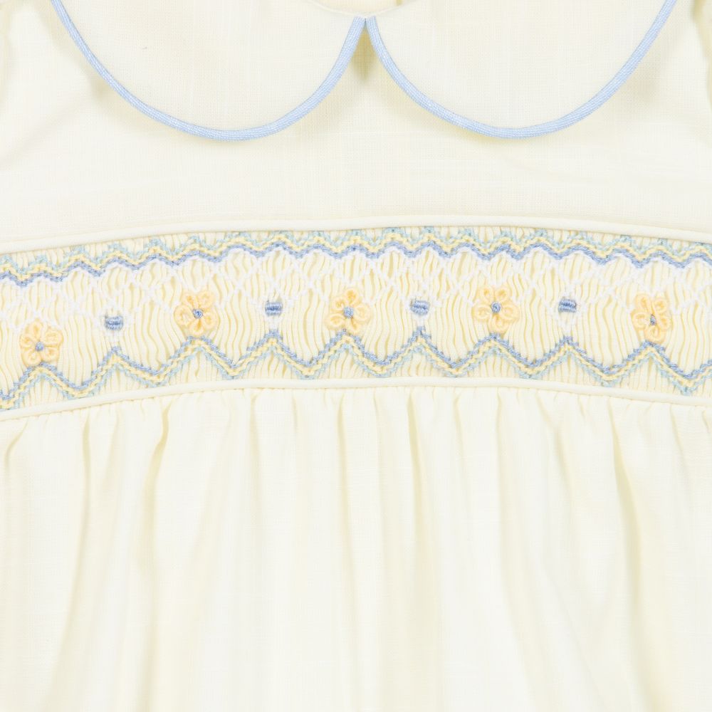 Baby Smocked Yellow Rompers in - Baby Clothing Made In Usa ulasan dan harga