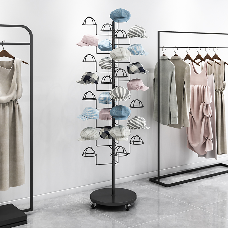 Hat display stand Floor-to-cei - Baby Clothing Display ulasan dan harga